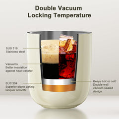 OTE Vacuum Insulated Coffee Mug, Double-wall Stainless Steel Travel Tu ...