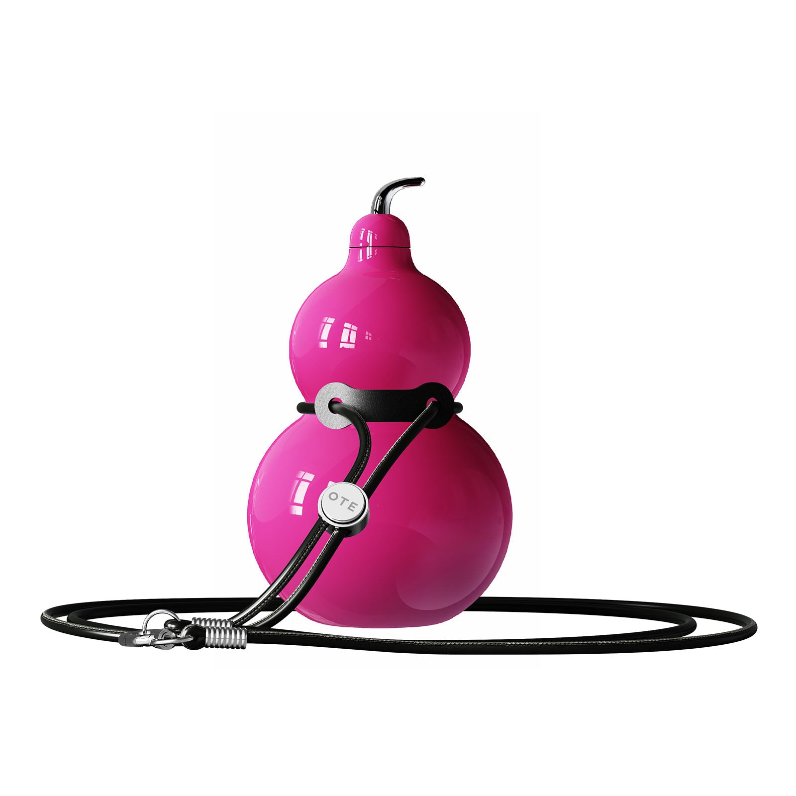 OTE  Stainless Steel Gourd Bottle, Metal Gourd Water Bottle with Shoulder Strap, Portable and Durable Gourd Sports Water Bottle for Gym, Travel and Daily Use, 10 oz