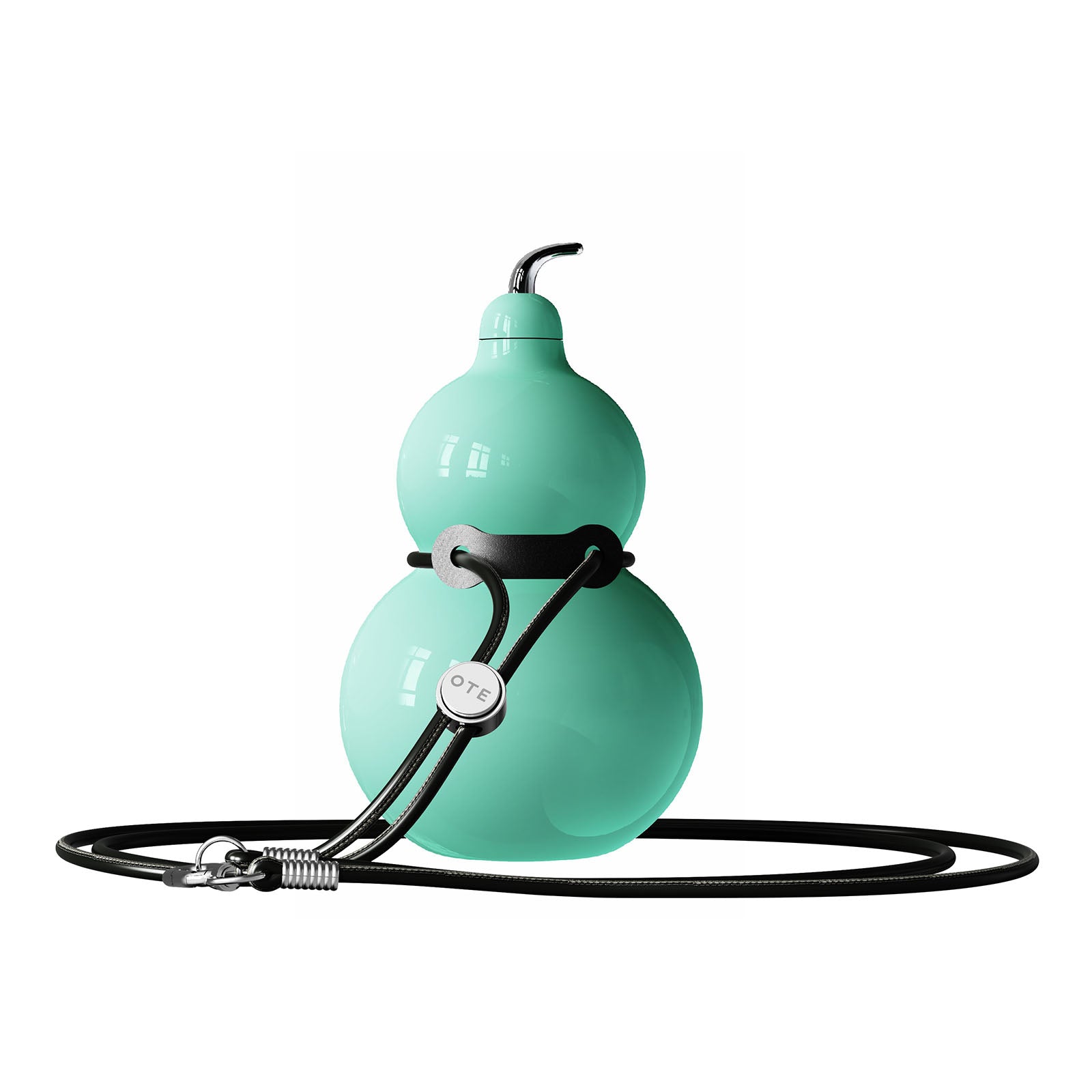 OTE  Stainless Steel Gourd Bottle, Metal Gourd Water Bottle with Shoulder Strap, Portable and Durable Gourd Sports Water Bottle for Gym, Travel and Daily Use, 10 oz