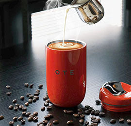 OTE Vacuum Insulated Coffee Mug, Double-wall Stainless Steel Travel Tu ...