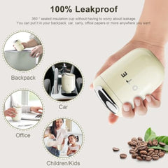 OTE  Vacuum Insulated Coffee Mug, Double-wall Stainless Steel Travel Tumbler With Drinking Lid, 12oz/8oz (350/220ml)