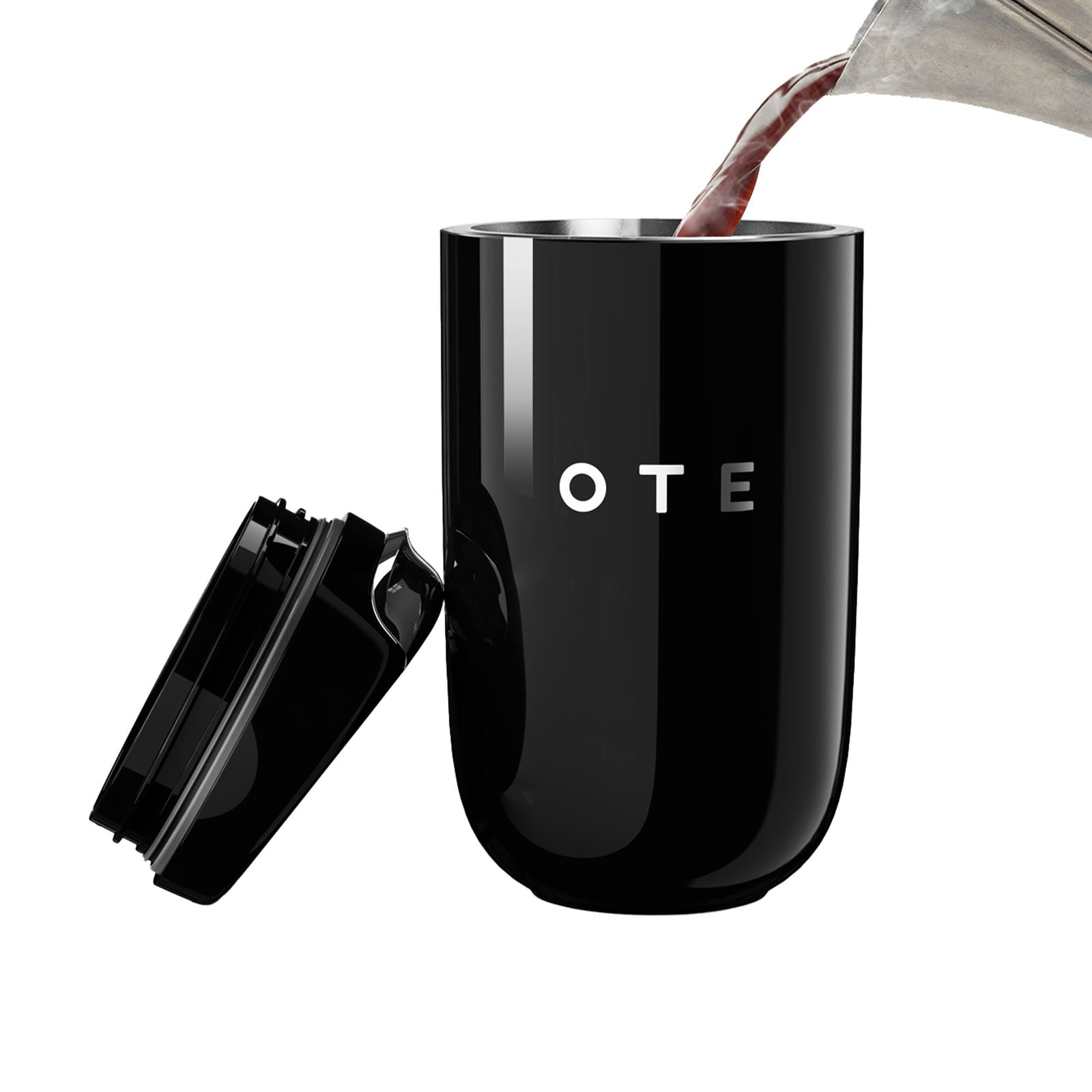 OTE  Vacuum Insulated Coffee Mug, Double-wall Stainless Steel Travel Tumbler With Drinking Lid, 12oz/8oz (350/220ml)