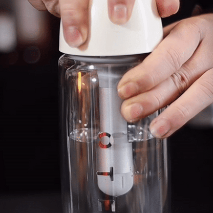 OTE 450ml Portable Sparkling Water Maker,Soda Maker Machine for Home, Carbonated Water Machine No Electricity, Double Layer PET Bottle, BPA Free (Include 20 PCS Gas Cylinder)